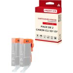 Nopan - ink - x2 cartouche compatible pour canon 521g xl 521gxl gris 2937b001