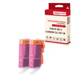 Nopan - ink - x2 cartouches compatibles pour canon cli 521 xl cli 521xl magenta pour canon ip 3600 ip ...