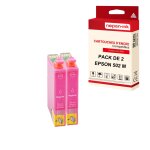 Nopan - ink - x2 cartouches compatibles pour epson 502 xl 502xl magenta (jumelles) pour epson expression ...