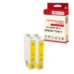 Nopan - ink - x2 cartouches compatibles pour epson t1284 xl t1284xl jaune (renard) pour epson stylus ...