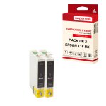 Nopan - ink - x2 cartouches compatibles pour epson t1631 xl t1631xl noir (stylo plume) pour epson workforce ...