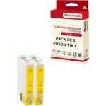 Nopan - ink - x2 cartouche compatible pour epson t1634 xl t1634xl jaune stylo plume