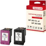 Nopan - ink - x2 cartouche compatible pour hp 303 xl + 303cl xl 303xl + 303clxl noir + cyan + magenta ...