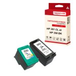 Nopan - ink - x2 cartouches compatibles pour hp 350 xl + 351cl xl 350xl + 351clxl noir + cyan + magenta ...