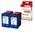 Nopan - ink - x2 cartouches compatibles pour hp 57 xl 57xl (c6657ae) compatibles hp hp photosmart 7100 ...