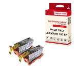 Nopan - ink - x2 cartouche compatible pour lexmark 100 xl 100xl noir