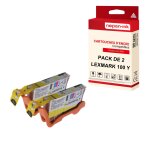 Nopan - ink - x2 cartouches compatibles pour lexmark 105 xl 105xl jaune pour lexmark impact s301 impact ...