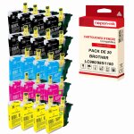 Nopan - ink - x20 cartouches compatibles pour brother lc 1100 xl lc1100xl (saturne) compatibles brother ...