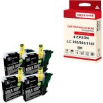 Nopan - ink - x4 cartouche compatible pour brother lc 980 xl lc980xl noir soleil