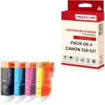 Nopan - ink - x4 cartouche compatible pour canon 520 xl - 521 xl 520xl - 521xl noir + cyan + magenta ...