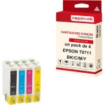 Nopan - ink - x4 cartouche compatible pour epson t0715 xl t0715xl noir + cyan + magenta + jaune gupard ...