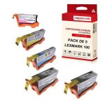 Nopan - ink - x5 cartouche compatible pour lexmark 105 xl 105xl noir (x2) + cyan + magenta + jaune 0014n1068, ...