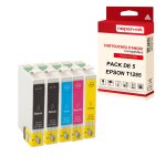 Nopan - ink - x5 cartouches t1285 xl t1285xl (renard) compatibles epson epson stylus office bx 305 f ...