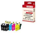 Nopan - ink - x6 cartouches compatibles pour brother lc 1100 xl lc1100xl (saturne) compatibles brother ...