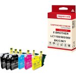 Nopan - ink - x6 cartouche compatible pour brother lc 980 xl lc980xl noir (x3) + cyan + magenta + jaune ...