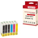 Nopan - ink - x6 cartouche compatible pour epson t16 xl t16xl noir (x3) + cyan + magenta + jaune stylo ...