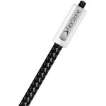 Norstone - cble optique fibre synthhp / gaine noire blanc / con toslink or 24k / tripl iso / diam 8mm ...