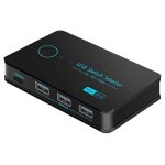 Nouveau commutateur kvm usb 3. 0 avec touches de raccourci pour clavier, souris, imprimante, partage ...