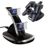 Nouveau usb led lumire bleue double chargeur contrleur station support manette chargeur charge dock ...