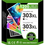 Nouvelhorizonstore - 303xl cartouches d'impression noir et couleur, pour hp 303, pour hp 303xl pour envy ...