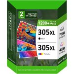 Nouvelhorizonstore - 305xl 305 xl cartouches d'encre compatibles avec hp 305 noir et couleur 305 xl noir ...