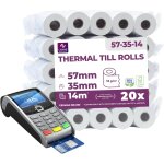 Nouvelhorizonstore - lynne - rouleau tpe carte bancaire 57x35x12 - bobine papier thermique 57mm x 14m ...