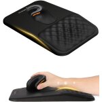 Nouvelhorizonstore - tapis de souris repose - poignet cuir pu, fonction massage & base antid��rapante, ...