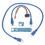 Nouvelle carte adaptateur de riser d'extension usb 3. 0 pci - e express 1x à 16x avec câble d'alimentation ... Nouvelle carte adaptateur de riser d'extension usb 3. 0 pci - e express 1x à 16x avec câble d'alimentation ...