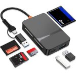 Nsiecd - 6 en 1 lecteur carte sd multifonction, usb 3. 0 & usb c adaptateur pour carte sd micro sd ms ...
