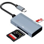 Nsiecd - lecteur carte sd usb c, adaptateur vers micro sd / sdxc / sdhc, sd card reader peut lire deux ...