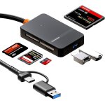 Nsiecd - lecteur carte sd usb c usb3. 0 multifonctions adaptateur micro sd 6 - en - 1 pour sd / microsd ...