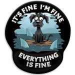 Nsiecd - tapis de souris ergonomique repose poignet gel, chat tapis de souris rigolo voyage, tapis souris ...