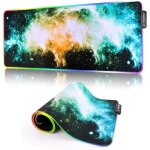 Nsiecd - tapis de souris gaming rgb xxl, 800 x 300mm rgb extended tapis de gaming grand, 14 modes d'�clairage, ...