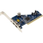 Nuek - carte contrôleur pci vers firewire 400 ieee1394a 3 ports avec chipset ti tsb43ab23 Nuek - carte contrôleur pci vers firewire 400 ieee1394a 3 ports avec chipset ti tsb43ab23