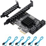 Nuek - carte d'extension pcie sata 6 gbit / s pcie 6 ports pcie 1x sata, contrôleur sata, chipset pci ... Nuek - carte d'extension pcie sata 6 gbit / s pcie 6 ports pcie 1x sata, contrôleur sata, chipset pci ...