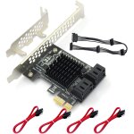 Nuek - carte d'extension sata 4 ports, carte contrôleur d'extension pci express 6 gbit / s, non - raid, ... Nuek - carte d'extension sata 4 ports, carte contrôleur d'extension pci express 6 gbit / s, non - raid, ...