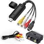Numriseur audio / video usb 2. 0 version 2020 + adaptateur pritel + cbles rca, compatible windows ...