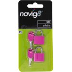 Nzqaf - navig8 lot de 2 mini cadenas  bagages avec cls assorties u2013 empche le vol et les dommages ...