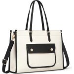 Nzqaf - sac cabas femme sac ordinateur femme 15. 6 pouces grande capacit sac  main toile sac de cours ...