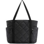Nzqaf - sac fourre tout matelassé pour femme, sac cabas matelassé noir, grand sac à bandoulière, sac ... Nzqaf - sac fourre tout matelassé pour femme, sac cabas matelassé noir, grand sac à bandoulière, sac ...