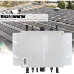 Onduleur solaire micro etanche, alimentation en alliage d'aluminium raccorde au reseau 22 - 50v cc ...