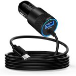 Ongi - chargeur de tlphone de voiture usb 3, 4 a, adaptateur usb c rapide avec cble usb c de 1 m pour ...