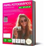Oupp - papier photo a4 brillant ¿ haute rsolution, schage instantan, 240 g / m, compatible avec imprimante ...