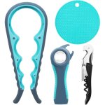 Ouvre bocal manuel, kit d�capsuleur easy jar, ouvre bouteille multifonctionnelle, antid�rapants bocal ...