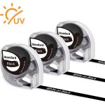 P12 lot de 3 rubans d'tiquettes d'origine blanc sur noir 12 mmx4 m etiquettes autocollantes rsistantes ...