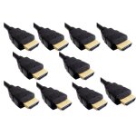 Pack de 10 cables hdmi 1, 3 double blindage contacts or 2, 50m ps3 / xbox360 hobbytech