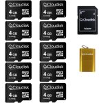 Pack de 10 cartes micro sd de 4 go lot microsdhc avec adaptateur sd lecteur de carte mmoire usb (carte ...