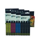 Pack de 10 hibrox cartouches jet d'encre compatible 4x t1281 noire 2x t1282 cyan 2x t1283 magenta 2x ...