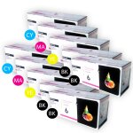 Pack 10 x cartouches de toner inkpro multicoloree tn230bk tn230y compatible avec une imprimante brother ...