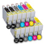 Pack 12 x cartouches d'encre inkpro compatibles multicolorese pgi525 bk - cli526 y for canon mg6150